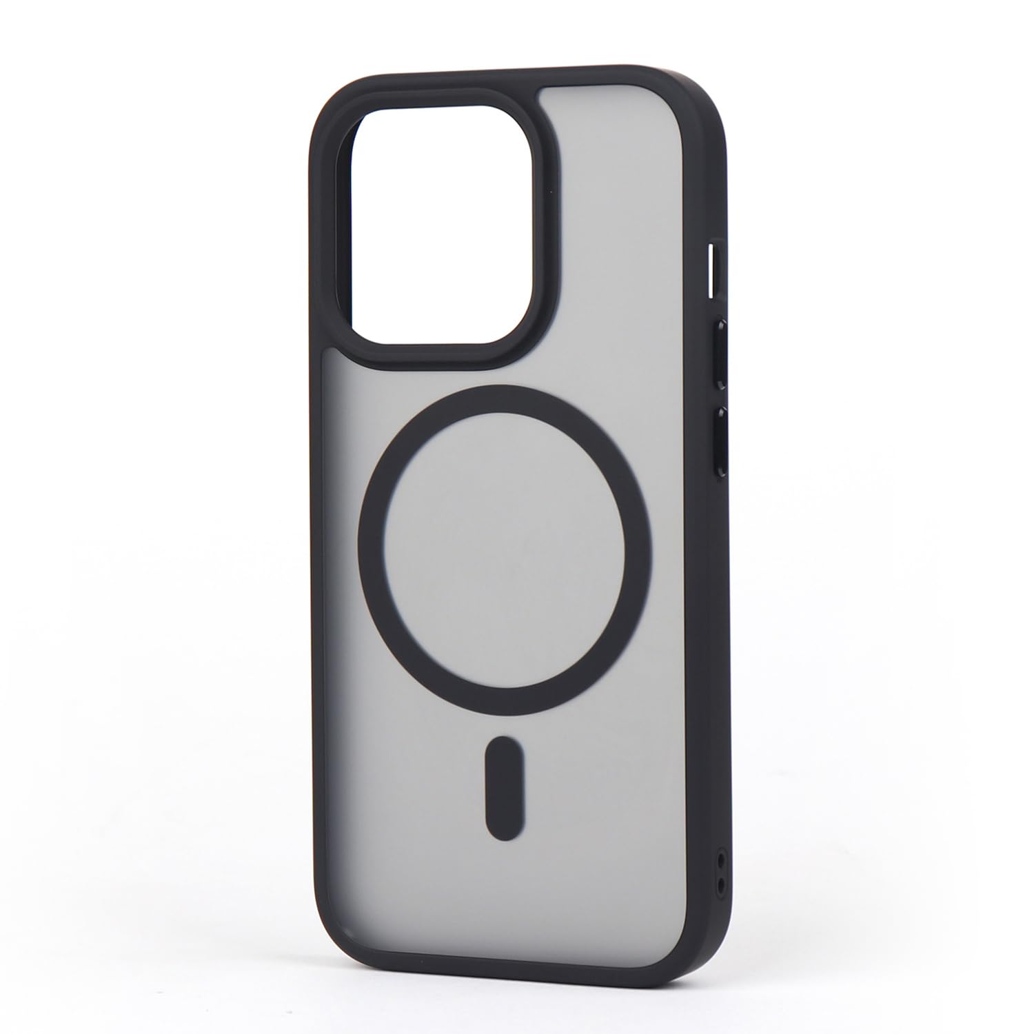 Deara Magnetic Case for iPhone 15 6 1 Inch Skin-Touch Rugged Lanyard Attachmen Shockproof Anti-Fingerprint Anti-Scratch - Black