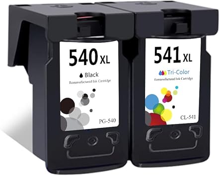 LEBOK XL Multi Pack Ink Cartridge Black, Cyan, Magenta, Yellow PG540 CL541 XL for Pixma MG2250, MG3250, MG4250, MX395, MX435, MX455, MX525 Printer, PG 540 and CL 541, Black and Tri Color