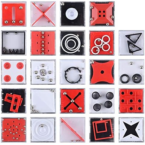Hotusi Puzzle Toy Box Game Kids Teenager Balance IQ Party Favor Games Cube Puzzle Stocking Stuffers for Party Favors Supplies -24 Puzzles Cover