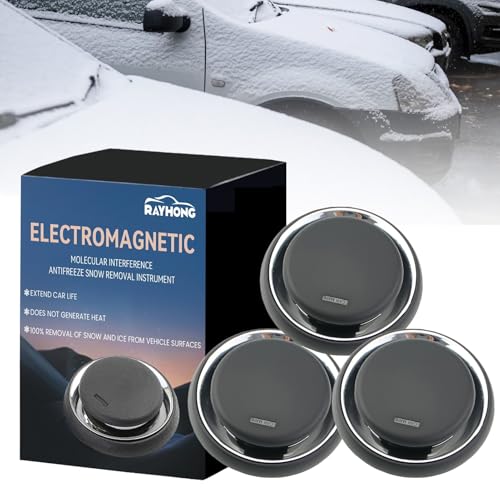 Sbrinatore elettromagnetico, 3 pezzi, rimozione della neve per auto, elettromagnetico, rimozione della neve elettromagnetica, rimozione della neve elettromagnetica, sbrinatore per auto portatile