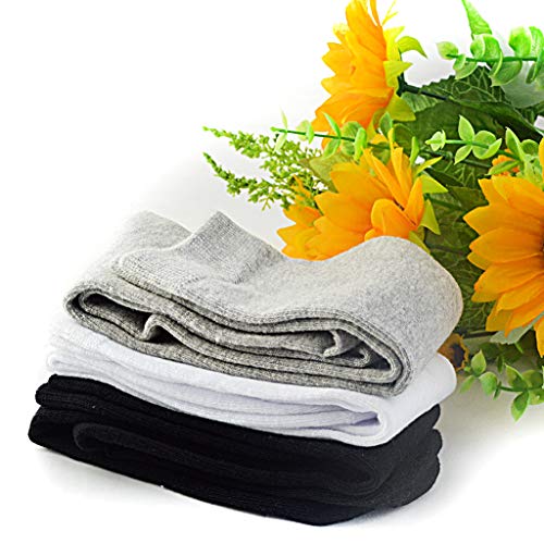 Topbuti 3 Pack School Uniform Cotton Knee High Socks Black White Grey Knee High Socks For Girls And Boys #TOP5