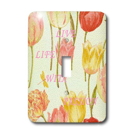 Mosaïque Tulipes interrupteur lsp_100673_1 plaque murale déco chambre