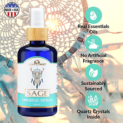 Smudge Spray Gift Set: Sage, Lavender, And Palo Santo To Remove Negative Energy: Smokeless Alternative To Sage Bundles, Incense, Sticks Or Candles: Handmade With Real Essential Oils In Sedona Arizona #TOP6