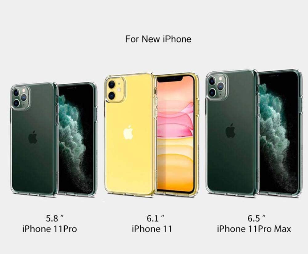 GUMMMY Funda de silicona transparente a prueba de golpes, ultrafina todo incluido anticaídas para iPhone 11 / Apple 11 Series (color: 6.5 pulgadas)