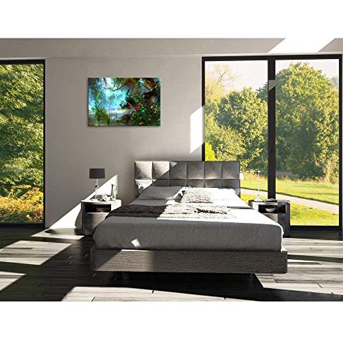 Tutubeer Canvas Print Two Peacocks Walk In Forest Beautiful Wall Art Painting The Picture Print On Canvas Animal Pictures For Home Decor Artwork ¡­ #TOP5