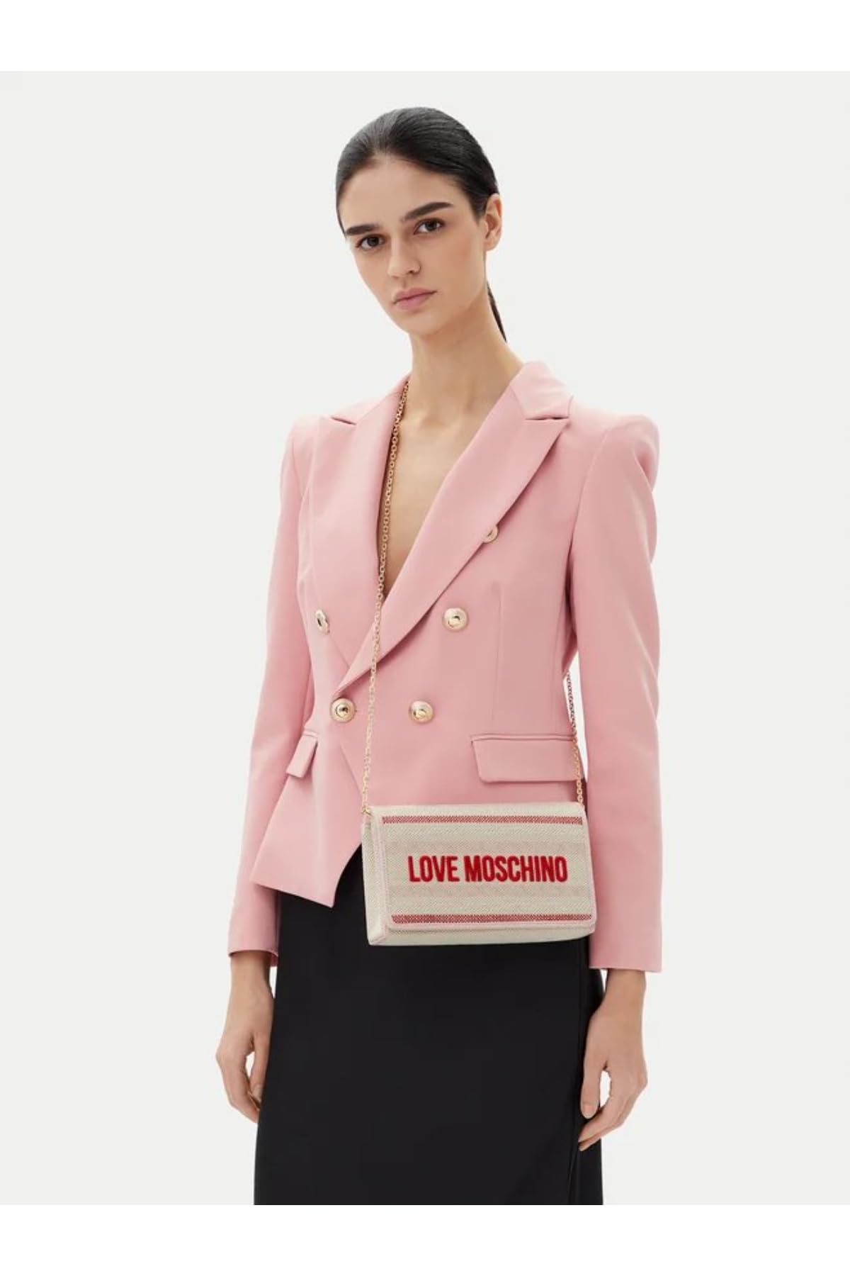 Love Moschino BORSA CANVAS NATURALE+PU CIPRIA
