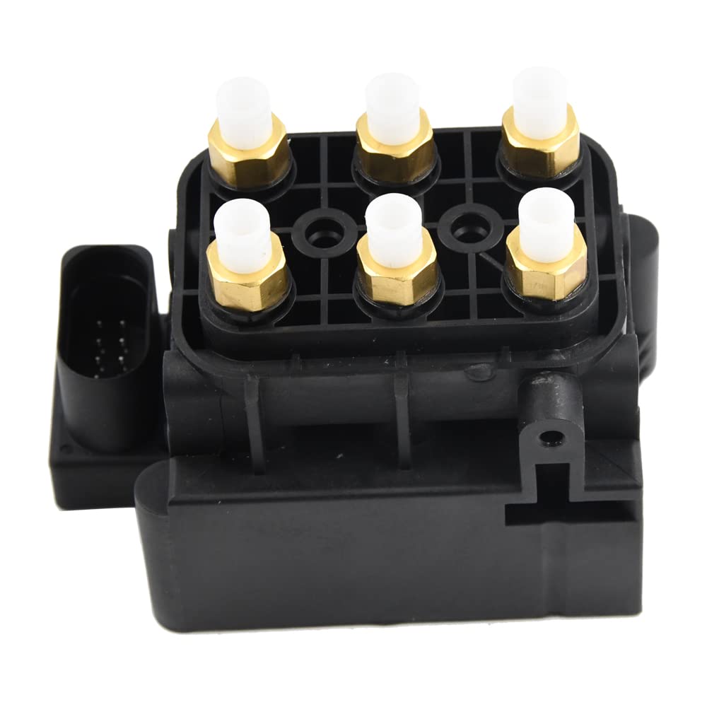 Kompatibel mit Audi Q7 4L für Porsche Cayenne für VW Touareg 7L Ventileinheit Luftfederung Ventilblock Magnetventilblock Air Ride Suspension Magnetventil Block 7L0698014 7P0698014 7L8616007E