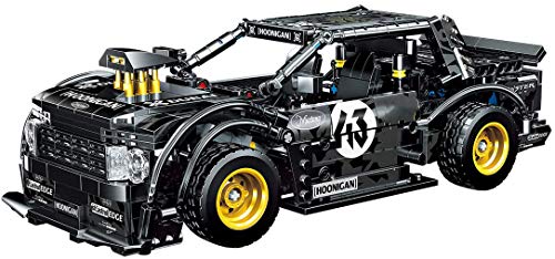 LAKIOMZ Muscle Car Baustein Modell 823pcs Pull Back Racing Car Bricks Modell für Technic Ford Mustang Hoonigan…