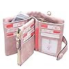 AOXONEL Damen Bifold Leather Wallet RFID blockiert Damen Armband mit kartenhalter-id Fenster geldbörse Small (Rosa) #5