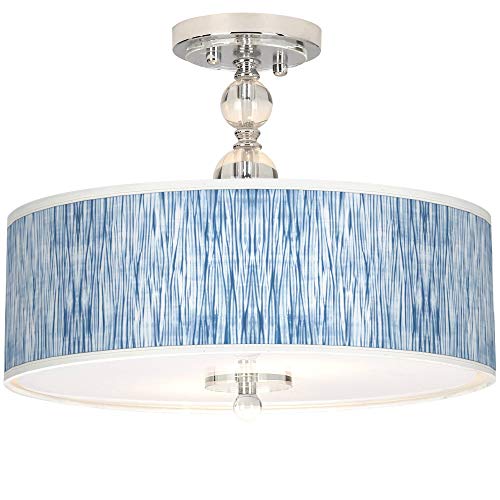 Giclee Gallery Beachcomb 16" Modern Coastal Semi Flush-Mount Ceiling Light