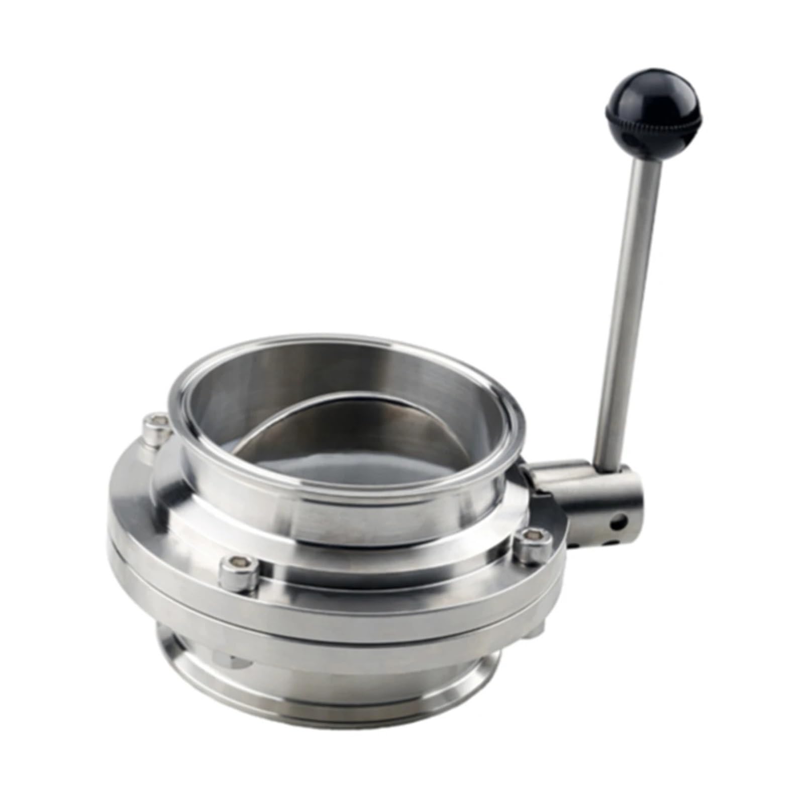 BALYDLUL 3" φ76 Stainless Steel 304 Sanitary Butterfly Valve Tri Clamp OD 91mm