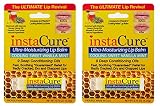 InstaCure Savory Cooling Sweet Vanilla Mint Ultra-Moisturizing Natural Lip Balm Value 2 Pack with Ma