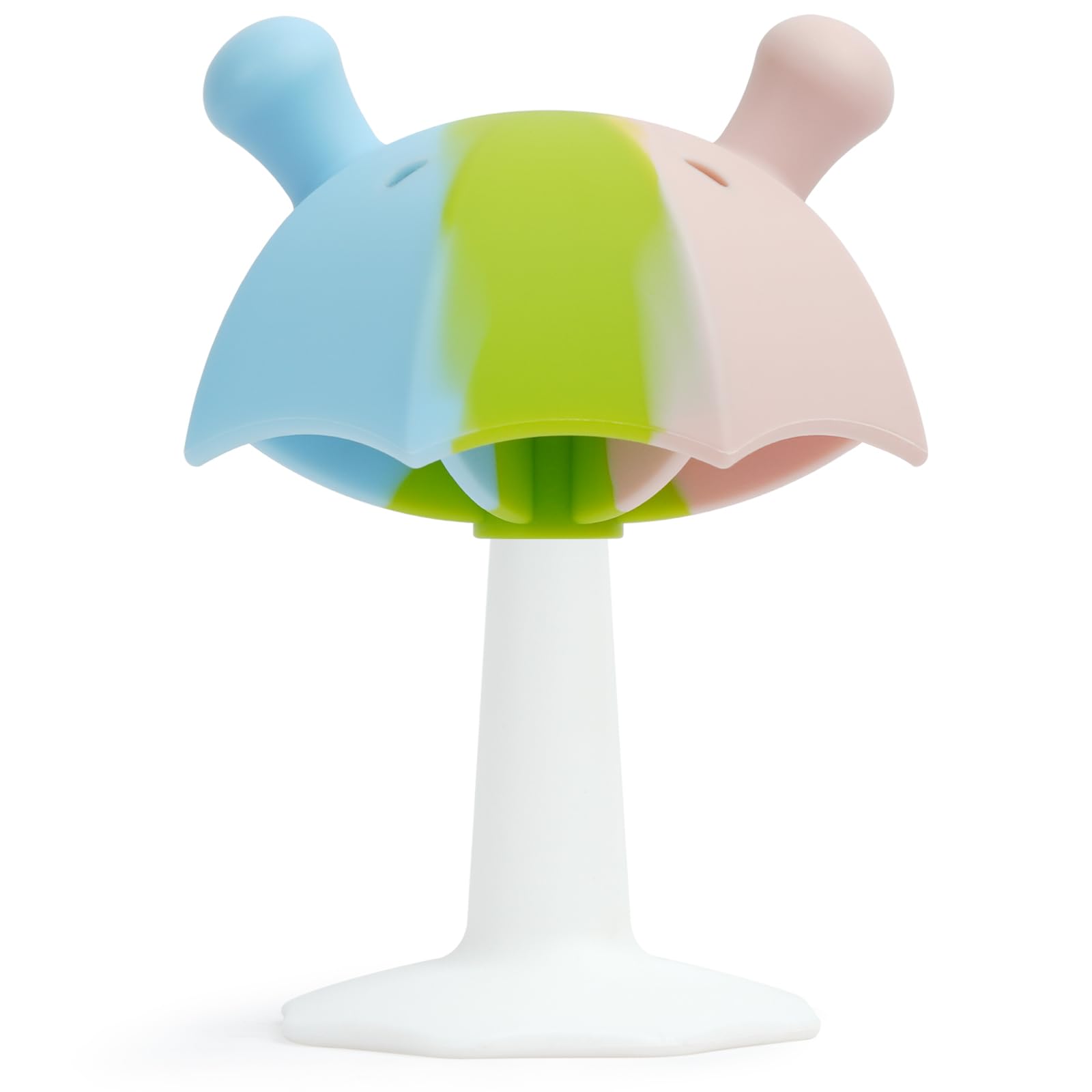 Massaggia Gengive Neonati, Seposeve Silicone Ombrello Giochi Dentizione Neonato con Base a Ventosa per Bambino 0-12, 12-24 Mesi, Massaggia Gengive Neonati Freezer, SENZA BPA, Multicolore