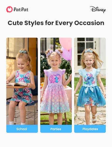 Image of Disney Stitch Hair Scrunchies for Girls, 3PCS Satin Hair Ties & Ponytail Holders, Holiday Hair Accessories for Kids, Cute No Damage Scrunchies, Birthday Gifts for Toddler Girls