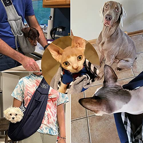 CUBY Sommer Tragetücher Hunde Kleine Hunde Katze Sling Pet Tragetuch Single Schulter Pet Bag für Reisen Hundetragebeutel (Grau)