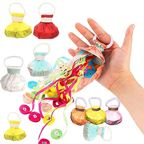 10 Stück Luftschlangen Werfen, Wurf-Luftschlangen, Mehrfarbige Papierwurfstreamer für Neujahrsparty, Geburtstag, Hochzeit, Abschlussfeier, Party Favours Shows (Zufällige Farbe) Cover