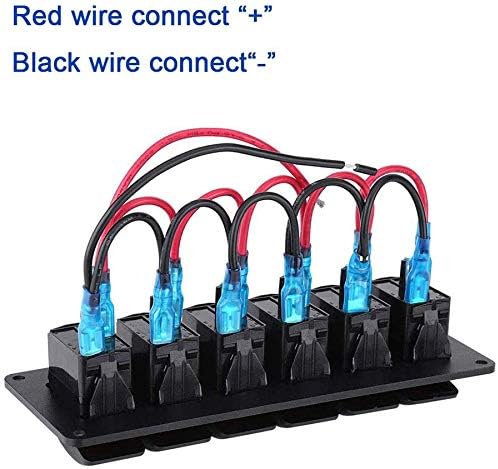 Wiring diagram for KAOLALI 6 Gang Rocker Switch Panel