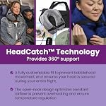 Cabeau Inflatable Travel Pillow – Air TNE – Adjustable, Lightweight, and Supportive for Sleeping on Airplanes, Trains, and Cars– Customized Fit and Compact Carrying Case (Midnight Black)