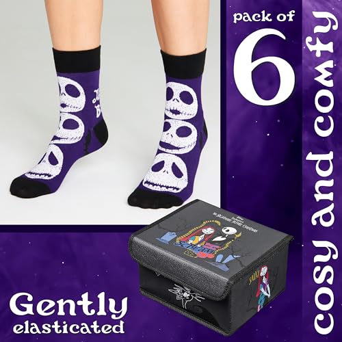Image of Disney Socks 5 or 6 Pack, US Size 4‑9, Soft and Breathable Novelty Socks Gifts for Women, Wife, Girlfriend