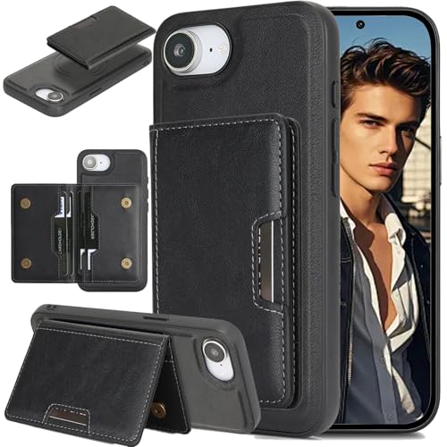 Étui portefeuille avec porte-cartes antichoc et coque magnétique iPhone 17 et 16