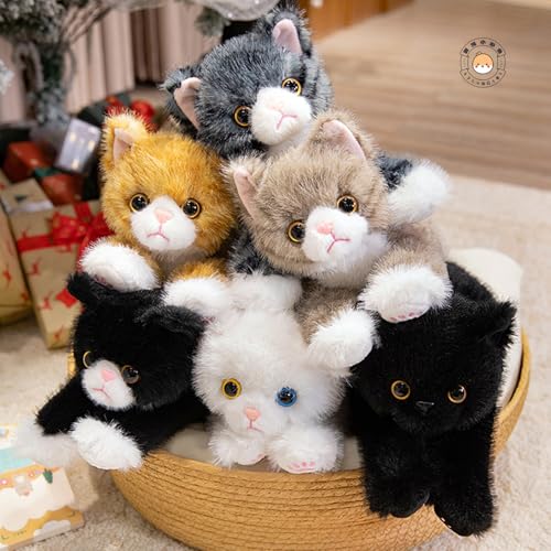 猫 抱き枕 ぬいぐるみ リアル 大きい ねこ ネコ ひざねこ 本物そっくり 可愛い ふわふわ もちもち 洗える 動物 プレゼント (茶トラ猫, 53cm) [2]