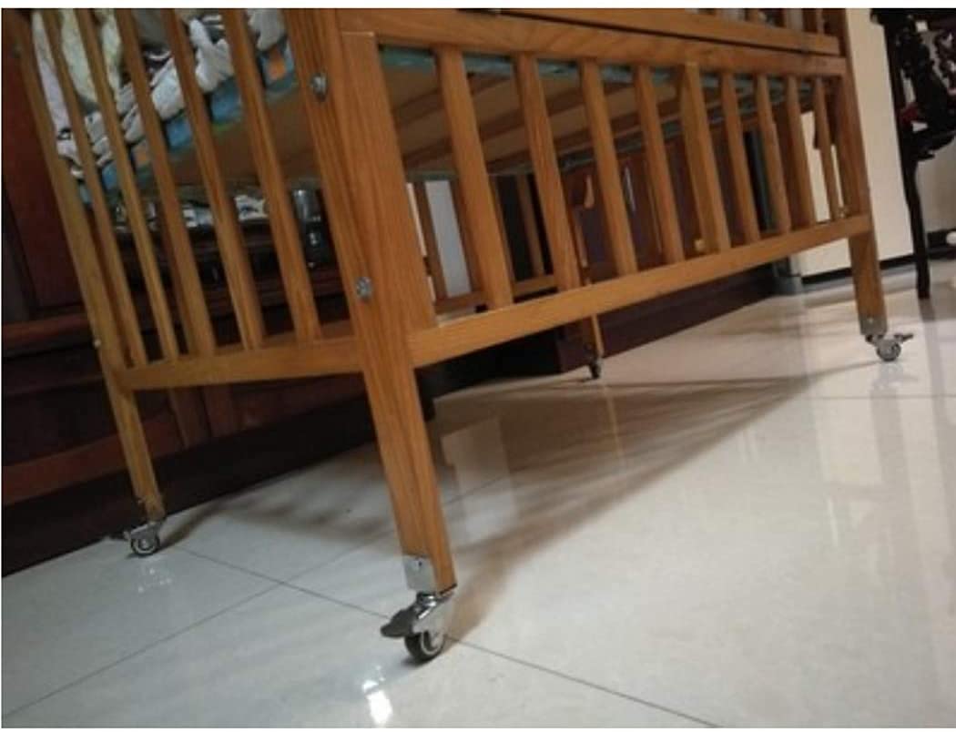 Kółko obrotowe do dużych obciążeń, 4 meble z hamulcami, 1-calowe uniwersalne kółka, splincht w kształcie litery U, na wózki, stoły, meble do tac, półki, łóżka dla dzieci, łóżeczka (rozmiar: 1 cala 16