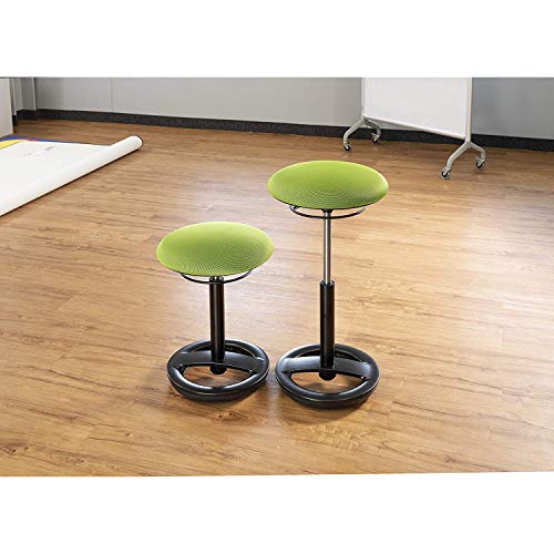 Image of Safco Twixt Active Movement Seating Chair, Ergonomic Support, Adjustable Height, Green Mesh
