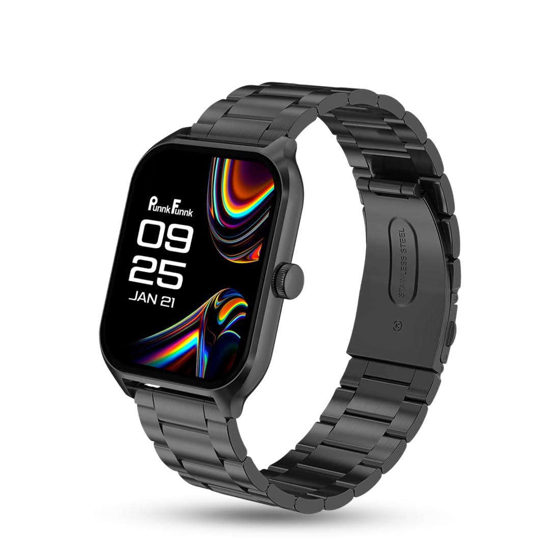 PunnkFunnk Nexoro 2.01” Smartwatch for Men & Women Bluetooth Call, Heart Rate, SpO2, Sleep & 100+ Sports Modes, IP68 Waterproof, Compatible with Android & iPhone (Metal Black) PunnkFunnk Nexoro 2.01” Smartwatch for Men & Women Bluetooth Call, Heart Rate, SpO2, Sleep & 100+ Sports Modes, IP68 Waterproof, Compatible with Android & iPhone (Metal Black)