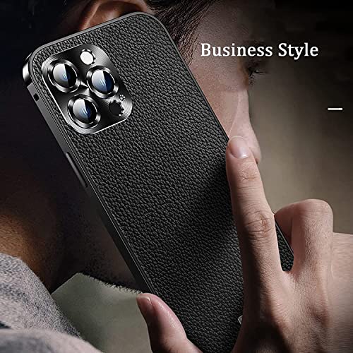 Coque cuir véritable iPhone 13 Pro Max luxe avec protection caméra métal - 3