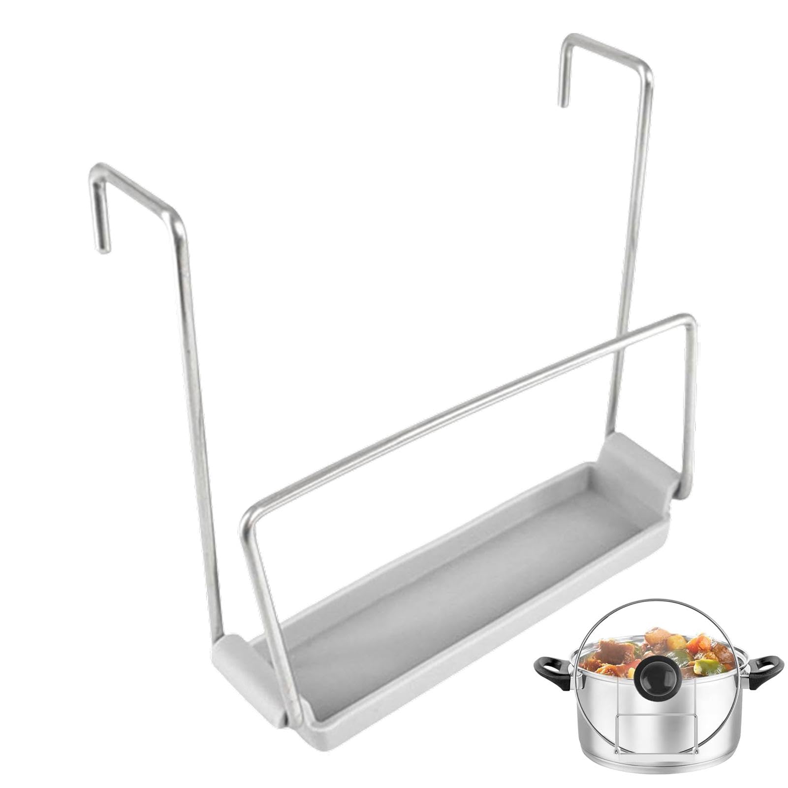 Slow Cooker Lid Holder - Lid Rack With Silicone Sink,Pot Lid Stand While Cooking With Silicone Sink For Frying Pan Dish Plate