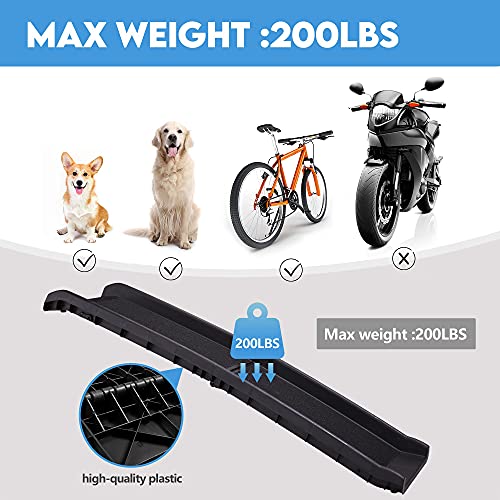62”L Heavy Duty Portable Folding Dog Ramps For Large Dogs Suv, Truck Car Ramp Stairs Step Ladder For Pet, Non-Slip Design For Pool Boat #TOP4