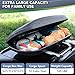 Garvee Rooftop Cargo Box Carrier Dual-Side Opening,12 Cubic Hard Shell Rooftop Cargo Carrier,165Lbs Weight Capacity with Secure Straps&Keys
