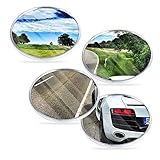 Zone Tech Rearview Blind Sport Mirrors - 4-Pack Premium Quality 2 Inch Stick-On Aluminum Border Thin Car Blind Sport Mirrors