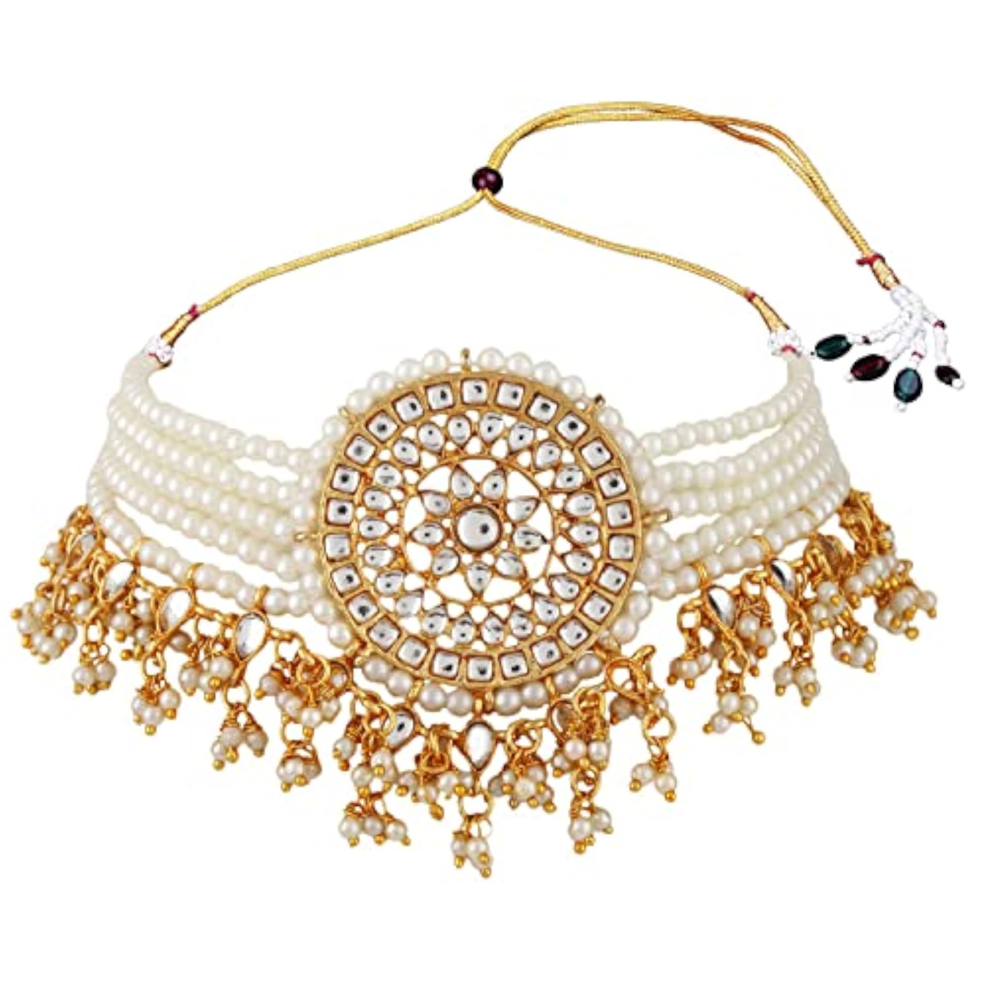 Stylish Choker Traditional Pearl Kundan Necklace Set