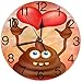 NIUMM Divertente Orologio da Parete Rotondo Emoji con Taglio Cacca Silenzioso a Batteria Orologio Decorativo di Facile Lettura Art