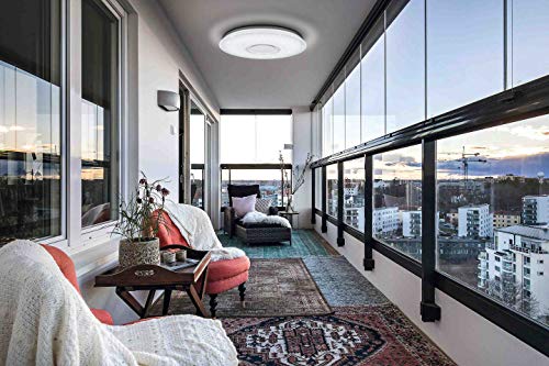 Horevo RN16-0003-00102 Led Music Ceiling Light With Bluetooth Speaker 36W 20 Inch Multi Functional App Upgraded Modern Light Fixtures thumb #7