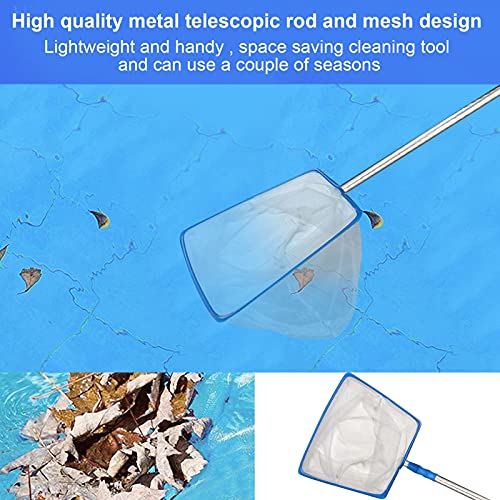 Zwembad Skimmer Schepnet met Telescopische Paal, Zwembad Schepnet Reiniging, Vijver Leaf Mesh Skimmer voor Spa… - Image 8