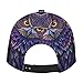 Fashionable Baseball Cap Purple Owl Dad Hat for Men and Women, Relaxed Fit Breathable Moisture Wicking Sports Cap Headwear