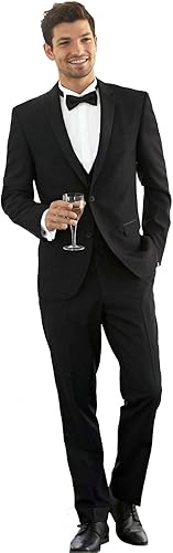 Abito Smoking Uomo 3 Pezzi - Vino Rosso - Revers A Lancia - Con Gilet E Pantaloni - Taglia 3XL - Foto 5