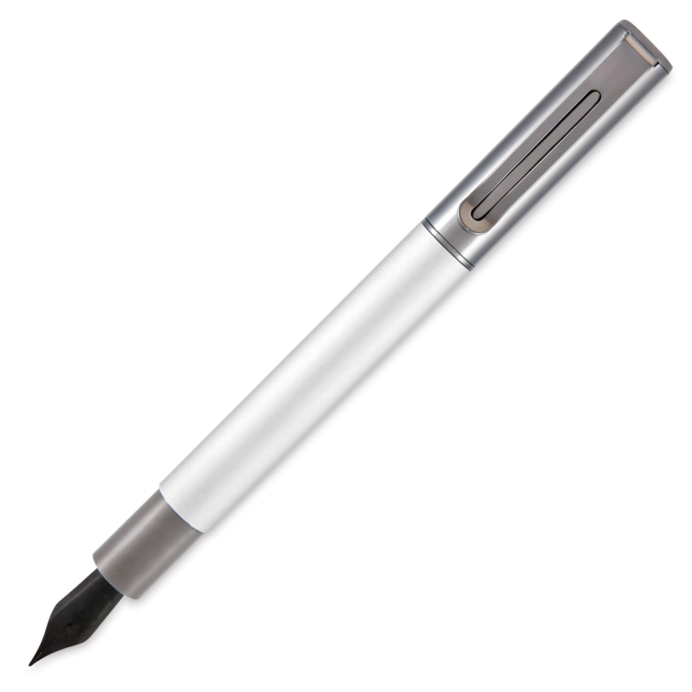 Monteverde USA Ritma Fountain Pen in Silver – Medium Nib, Balanced JoWo Stainless Steel, Refillable Ink Cartridge/Converter – Perfect for Professionals & Writing Enthusiasts — image 1