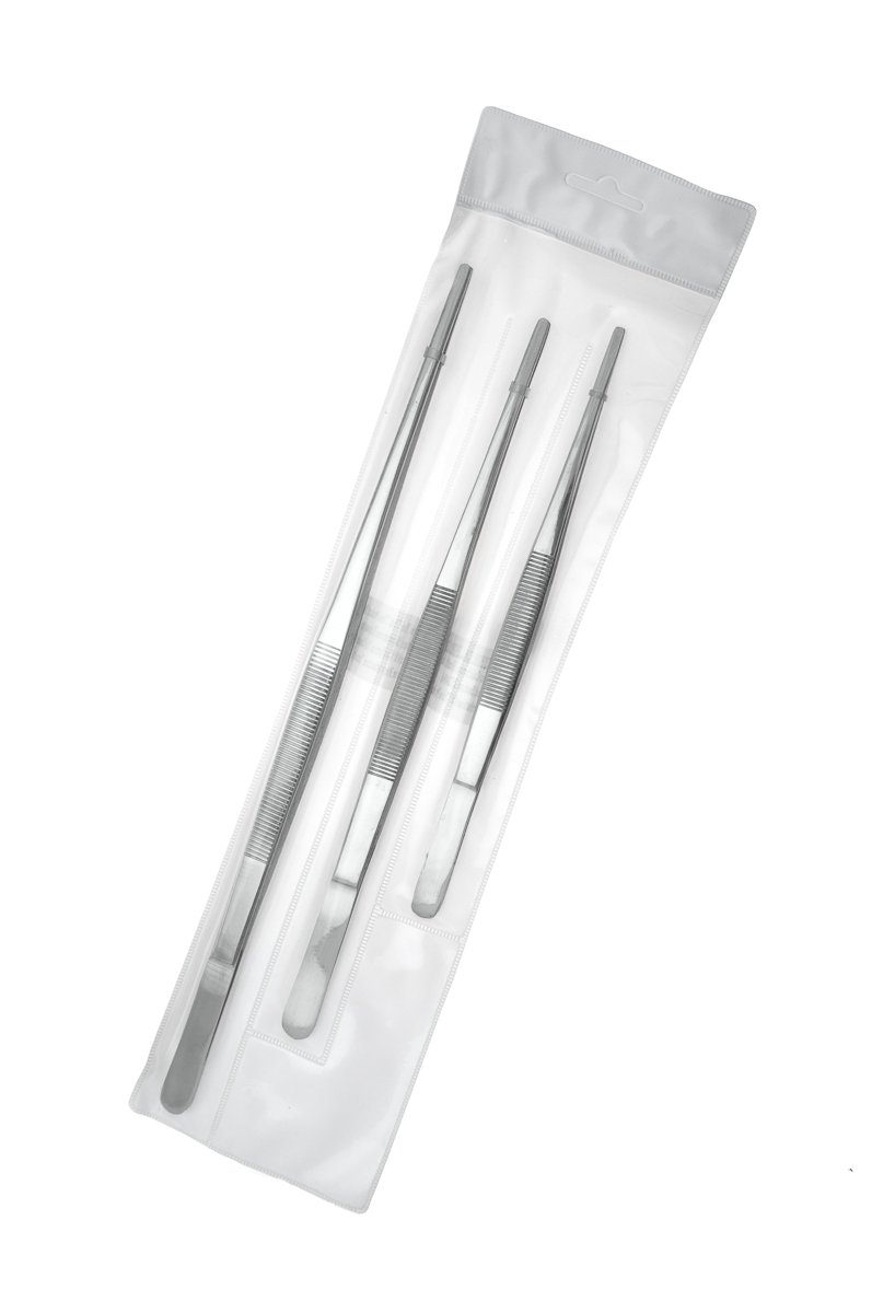 Se TW2 – 408 Conjunto de 3 pinzas con puntas de sierra, longitud: 12 ", 10", 8 "