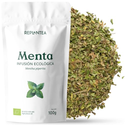 INFUSION DE MENTA ECOLÓGICA 100G | Hojas de Menta Piperita Pura y Limpia REPLANTEA®