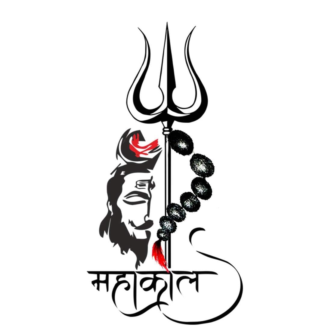 ORDERSHOCK Mahakal With Trishul Tattoo Temporary Tattoo Stickers For Male And Female Fake Tattoo Sticker Tattoo body Art