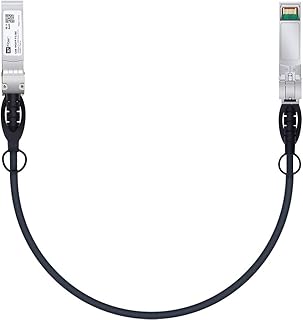H!Fiber.com 10Gb/s SFP+ DAC Cable 0.5m - 10GBase-CU Passive Direct Attach Copper Twinax SFP+ Cable for Cisco SFP-H10GB-CU0.5M, Ubiquiti, Supermicro, Netgear, Mikrotik, and Other Open Switches