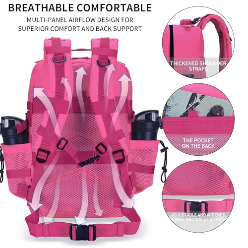 Image of Military Tactical Backpack 45L /25L 3 Day Assault Pack Molle Daypack Hiking Backpack for Men and Women