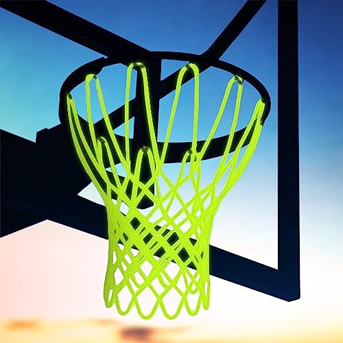 Basketball Nets Super Duty - Swish Tech - for Standard Indoor or Outdoor Rims - Long Lasting and Tangle Free (Glow in The Dark)