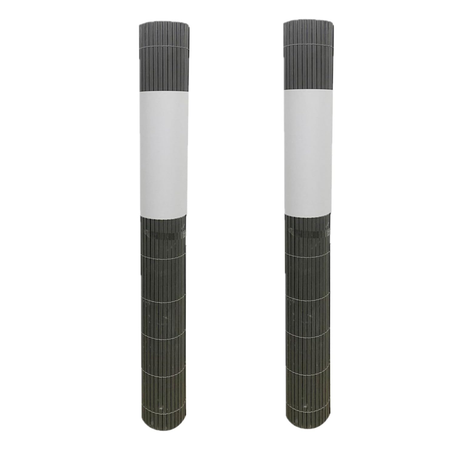Toilinux.com Lot de 2 canisses Brise-Vue occultantes en PVC Gris - 1,2 M x 6 M (12 M au Total) | Occultation 95%