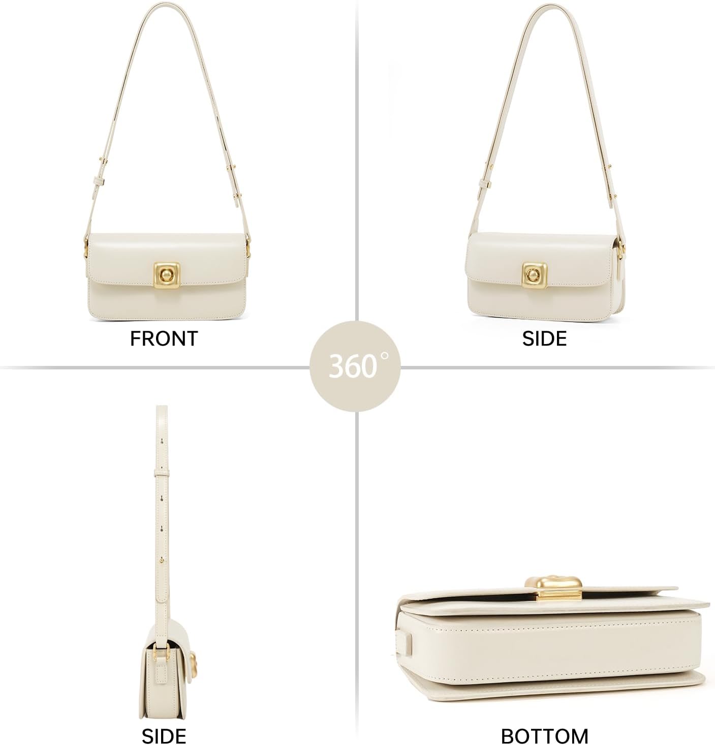 LA FESTIN Split Leather Shoulder Bag Designer Handbags For Women