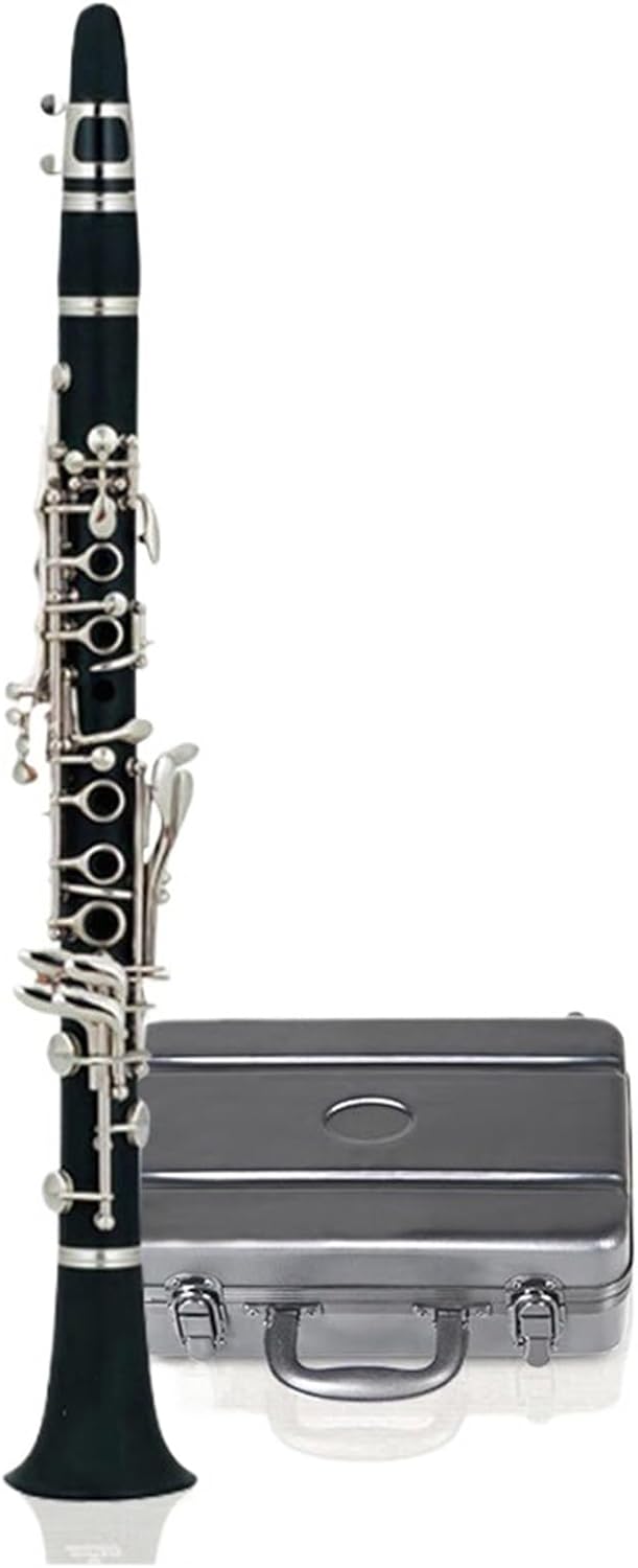 Single Clarinet Instrument Ebony Bakelite Professional Grade Beginner Exam Playing B Flat(Hard bakelite)