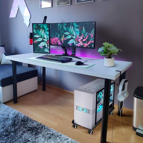 Seloom Computer Tower Stand, Adjustable PC Stand, Heavy-Duty Mobile CPU Tower Holder with Rolling Caster Wheels, Fits Most Gaming Desk Floor by Seloom - Image 6